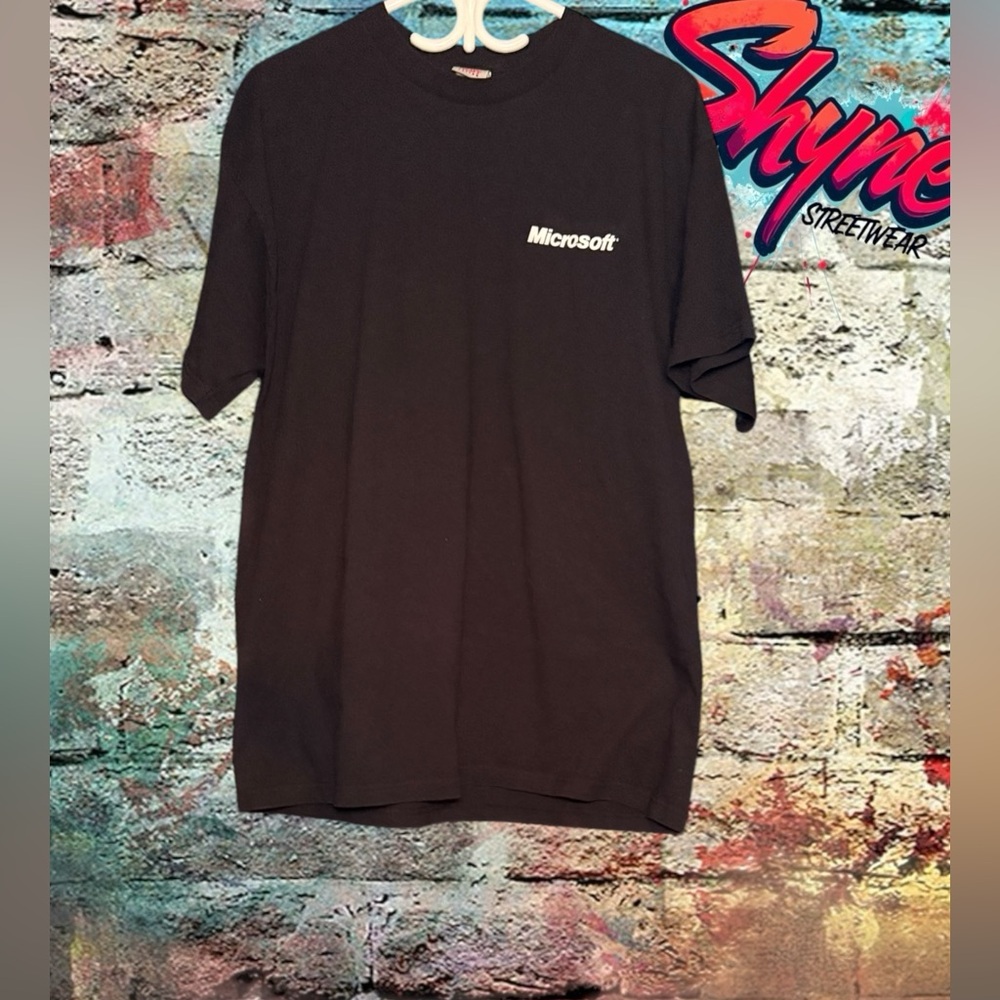 Microsoft  Black T-Shirt for Men Rare